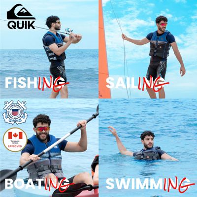 Quiksilver Men's Everyday Life Jacket, USCG Approved Evoprene PFD