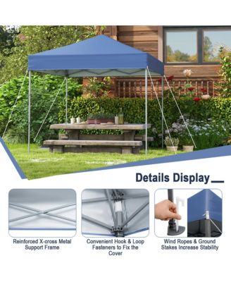 Patio 6.6 x 6.6ft Outdoor Pop-up Canopy Tent UPF 50+ Portable Sun Shelter