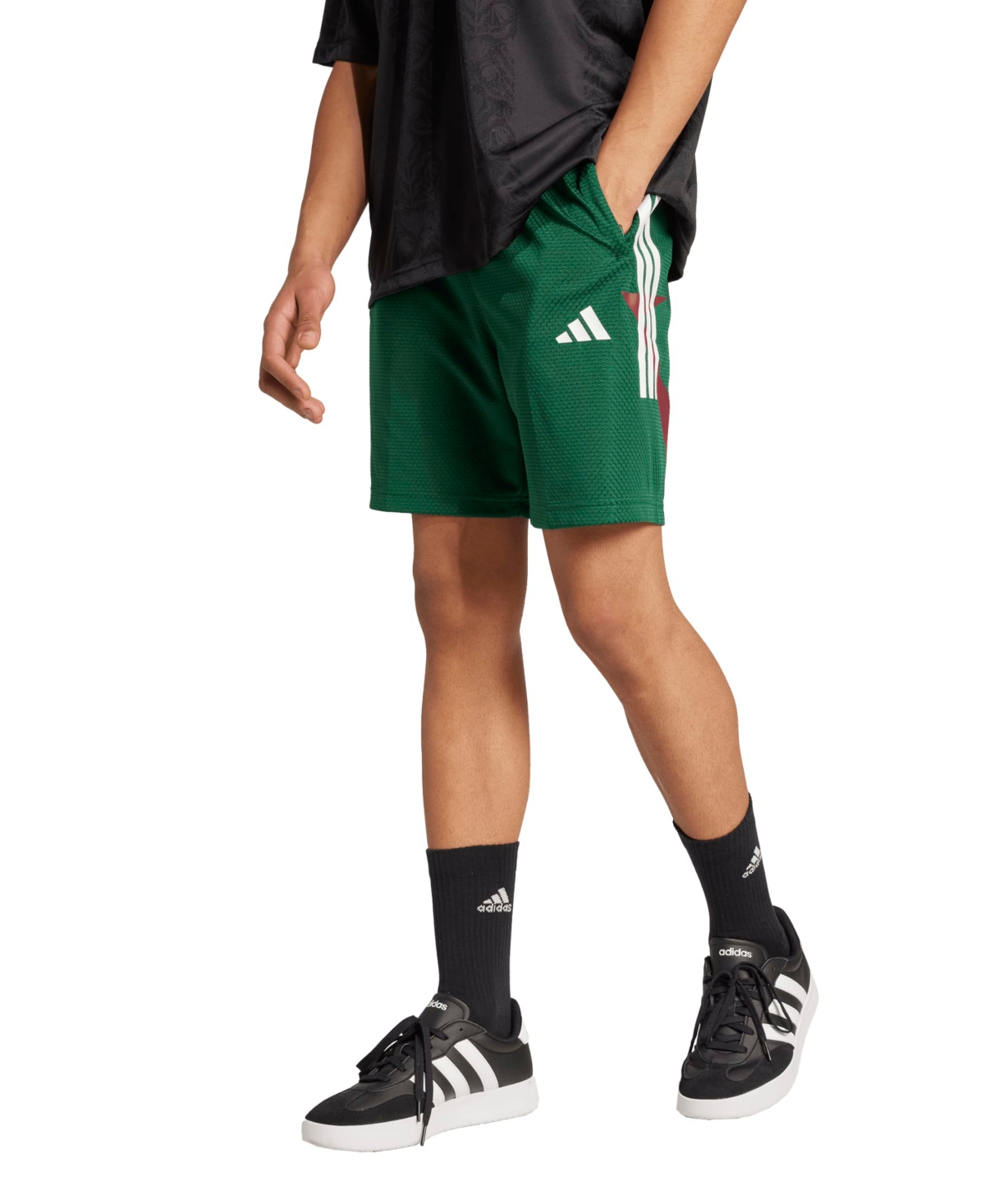 Men's House Of Tiro Nations Pack Shorts - Dark green, Collegiate burgundy, White