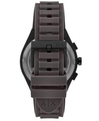 Men's Sync Quartz Chronograph Gray Silicone Watch, 42mm