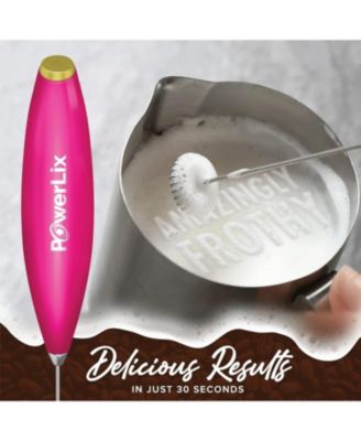 Milk Frother Battery Operated Foam Maker For Coffee With Stainless Steel Stand