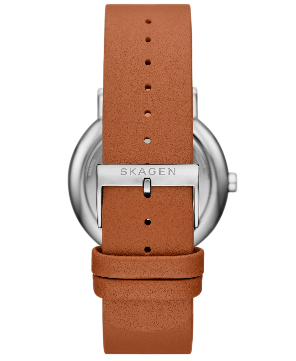 Skagen Men's Signatur Quartz Multifunction Brown Leather Watch, 40mm In Blue
