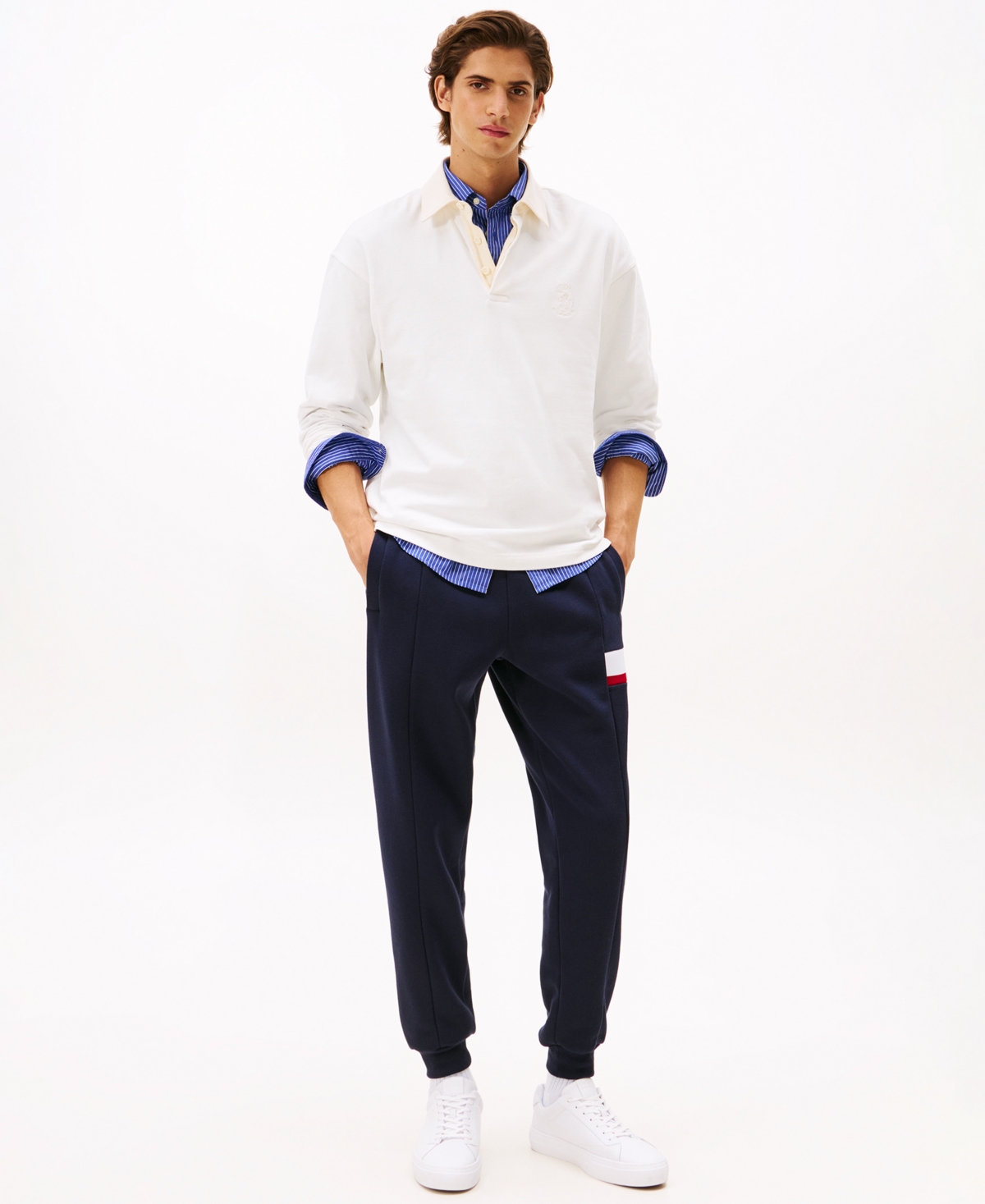 Tommy Hilfiger Signature Stripe Sweatpant In Blue