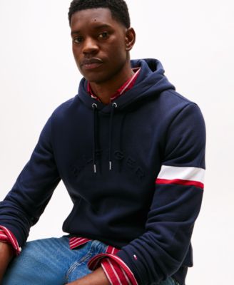 Men's Stripe Sleeve Hoodie