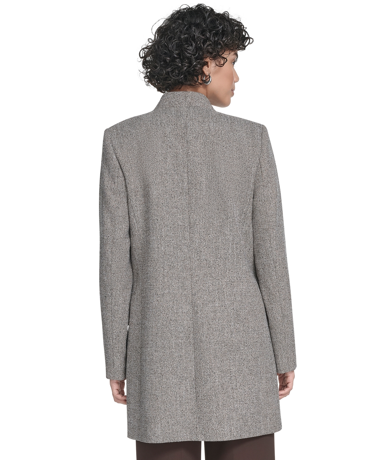 Calvin Klein Women's Long-sleeve Open-front Topper Jacket In Gray