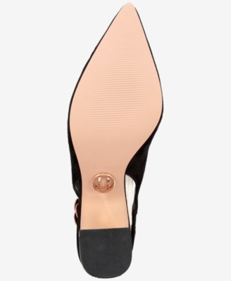 Women's Leza Luxurious Slingback Block-Heel Ballet Pumps