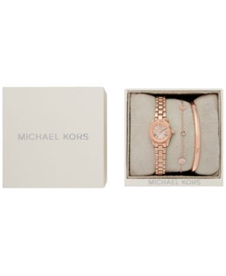 Women's&nbsp;Lexington Three-Hand Rose Gold-Tone Stainless-Steel Watch, 19mm and Bracelet Gift Set