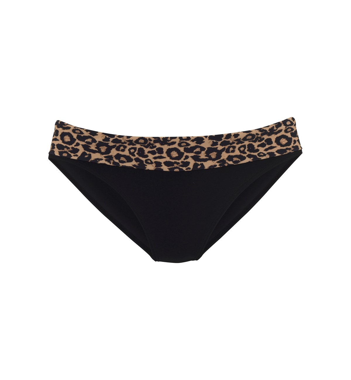 Lascana Women's Leopard Cheetah Fold Over Bikini Swimsuit Bottom