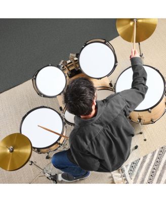 5-Piece Beginner Drum Set w/ Snare, Bass, Toms, Cymbal, Hi-Hat, Sticks, Drum Pedal