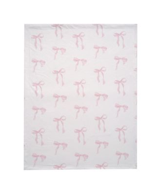 Coquette Floral Pink Bows Aesthetic Warm Fleece Baby Blanket