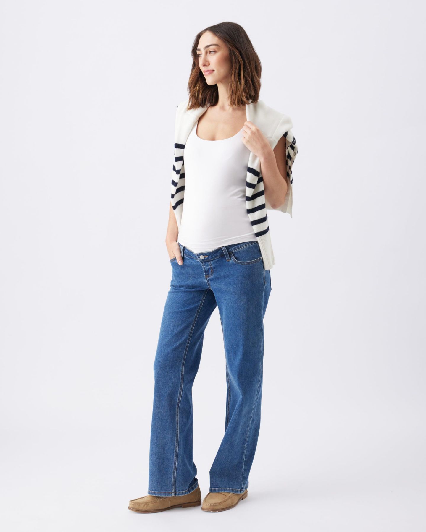 Женские джинсы Ripe Maternity Maternity Ripe Miller Over Bump Jean, цвет: Насыщенный синий — фото 4