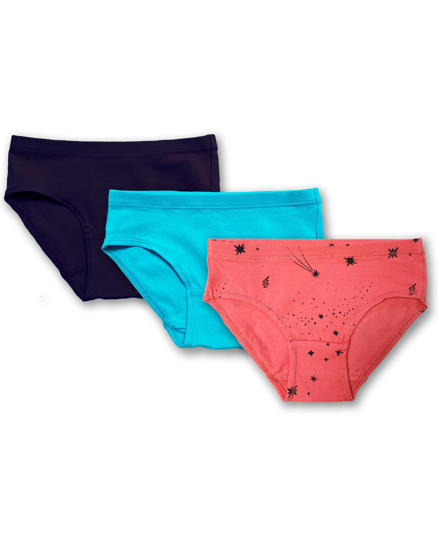 Girls Fair Trade Organic Cotton Underwear 3-pack