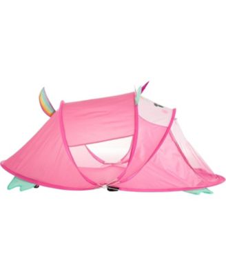 Figural Unicorn Pop Up Portable Play Tent with Carry Case, 71" L x 35" w x 33" H, Pink