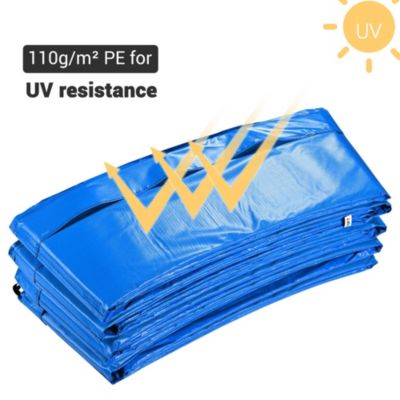 Trampoline Mat & Pad Replacement Kit w/ 96V-Ring for 15ft Round Trampoline Frame Blue