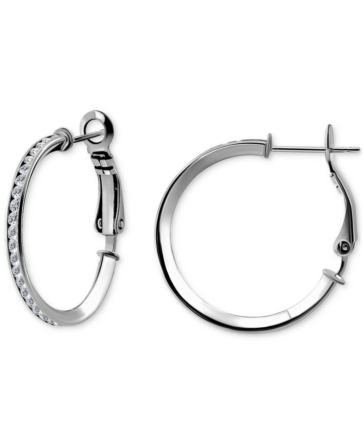 Cubic Zirconia Small Hoop Earrings, 1", Macy's Exclusive - Gold