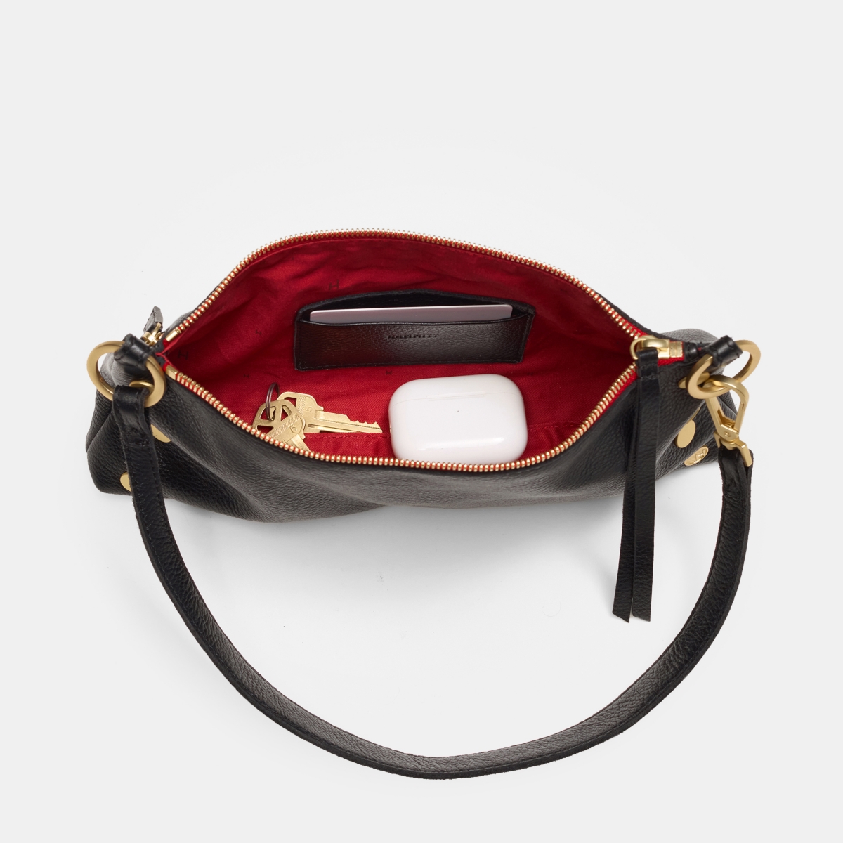 Hammitt Kyle Small Pebbled Leather Crossbody In Black