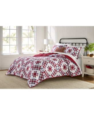 Holiday Checker 3-Pc. Quilt Set, King, Macy's Exclusive