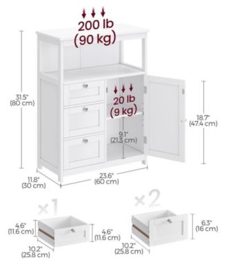 Versatile Storage Cabinet with Adjustable Shelf, White