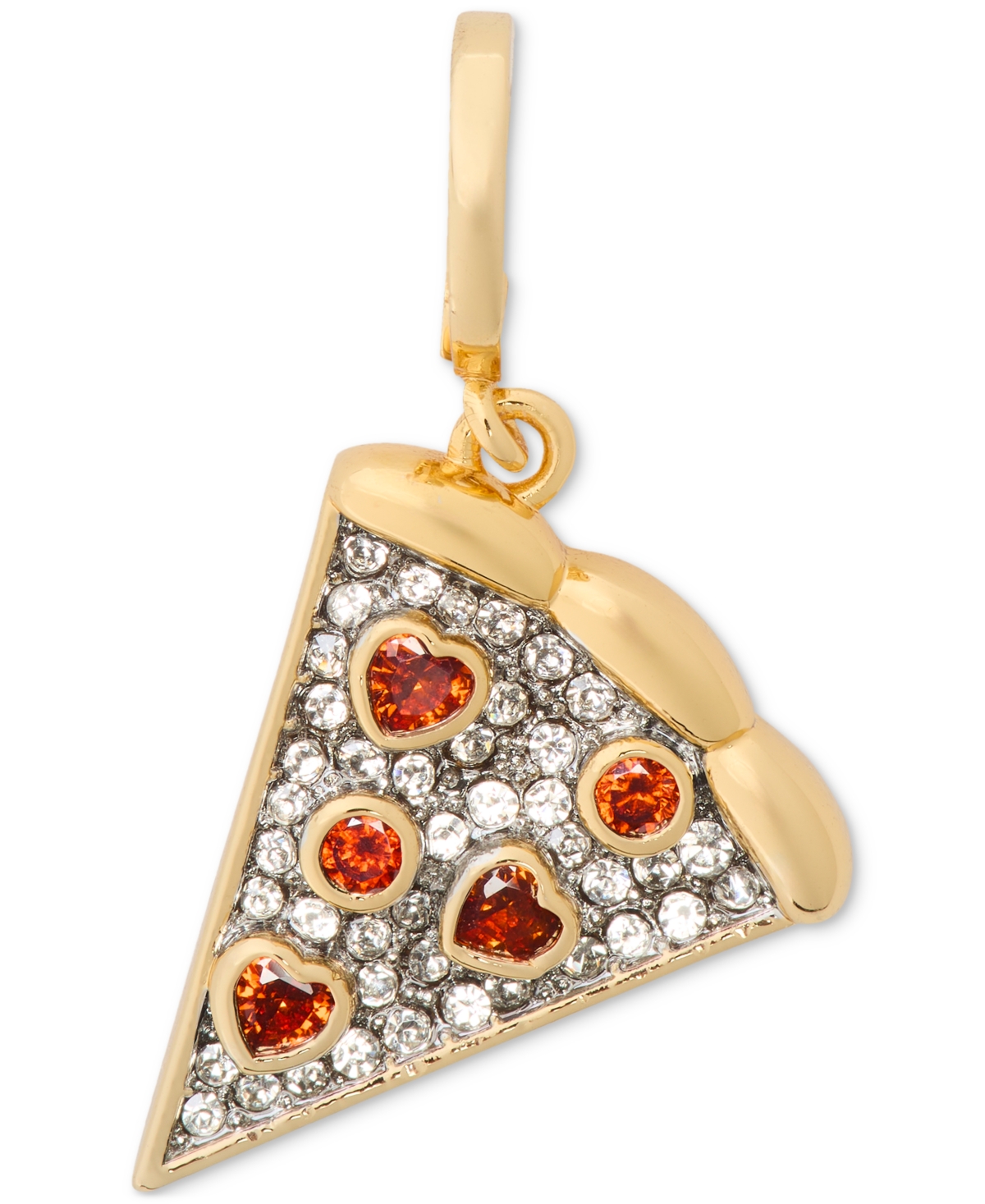 kate spade new york Cubic Zirconia and Glass Stone Gold-Tone One In A Million Pizza Charm