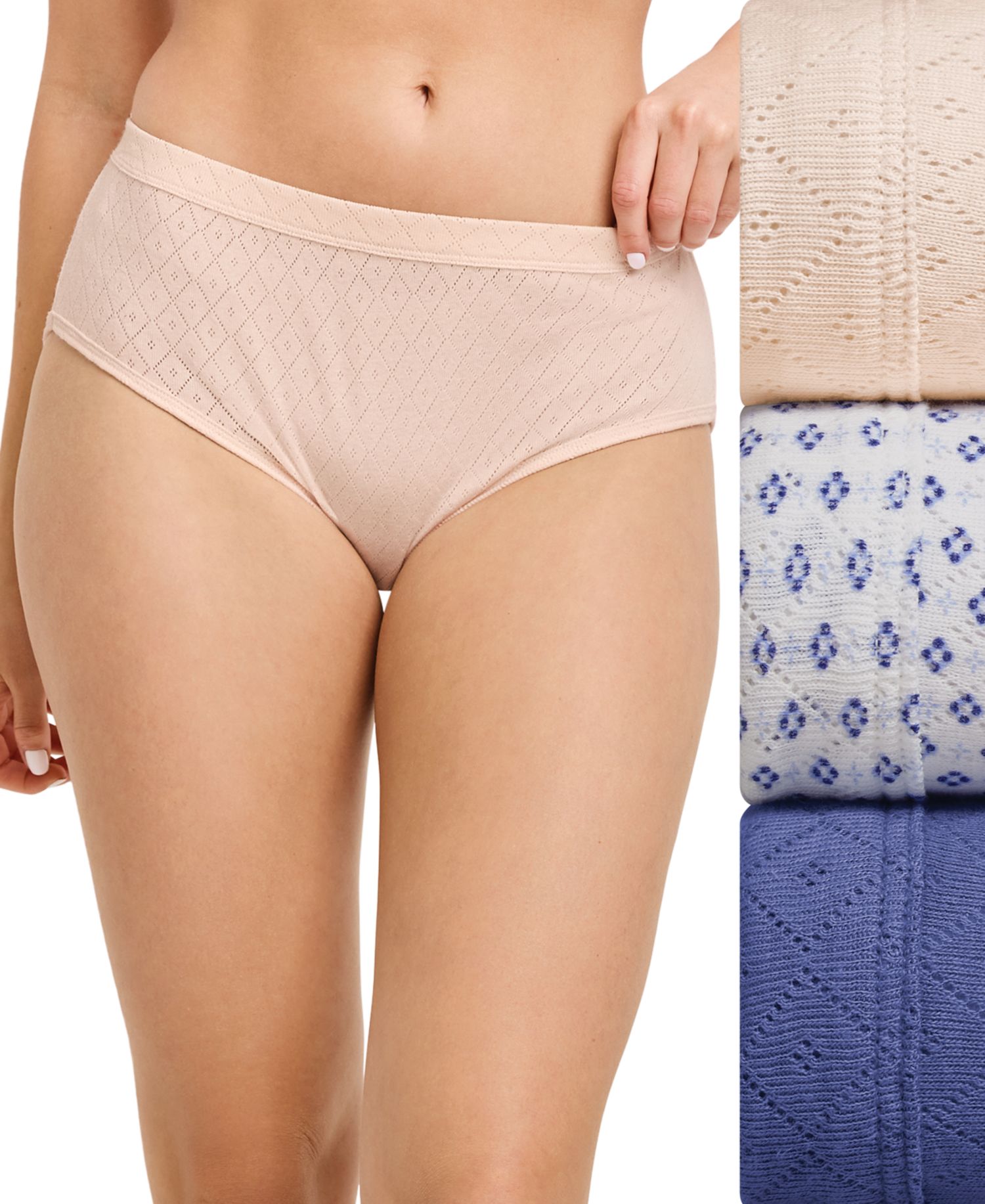 Elance Breathe Hipster Underwear 3 Pack 1540, also available in extended sizes