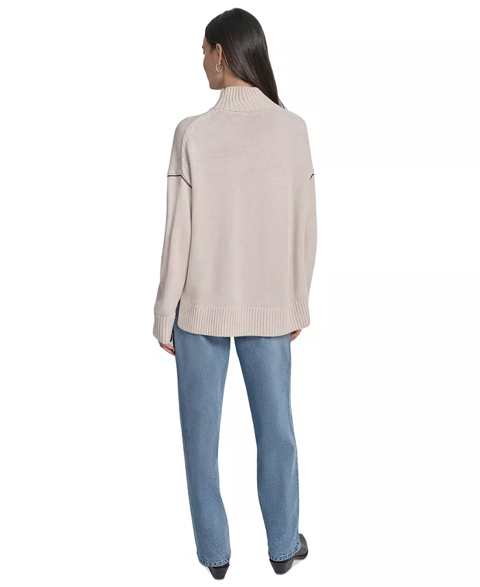 Women's Intarsia Logo Turtleneck Sweater - thumbnail 5