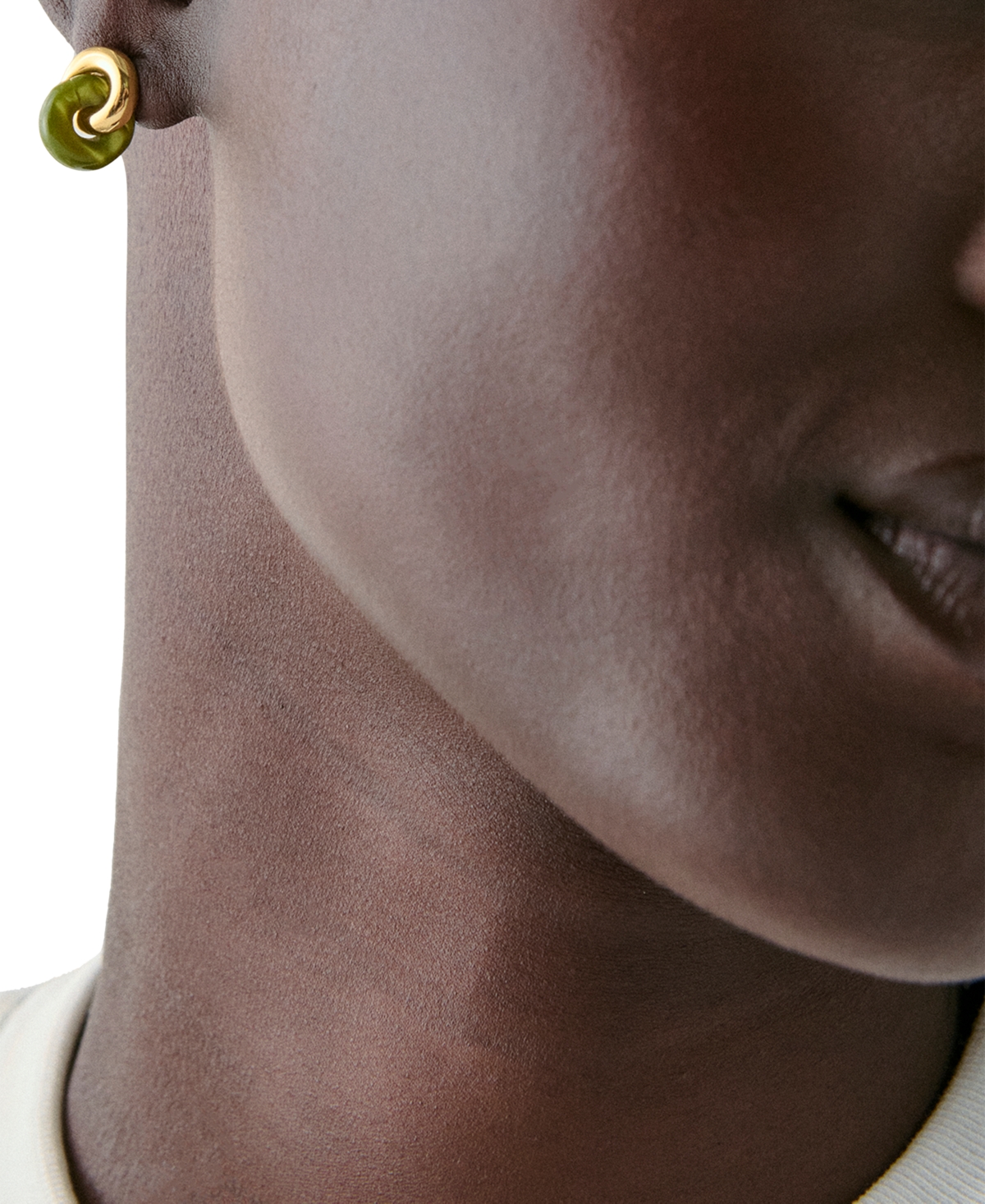 Kate Spade Two-tone Interlock Stud Earrings In Green