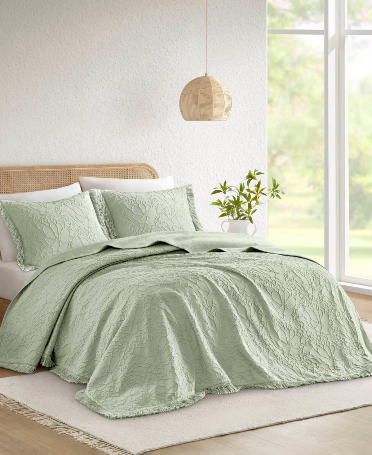 Madison Park Willow Lightweight Breathable 3-pc. Bedspread Set, King In Green