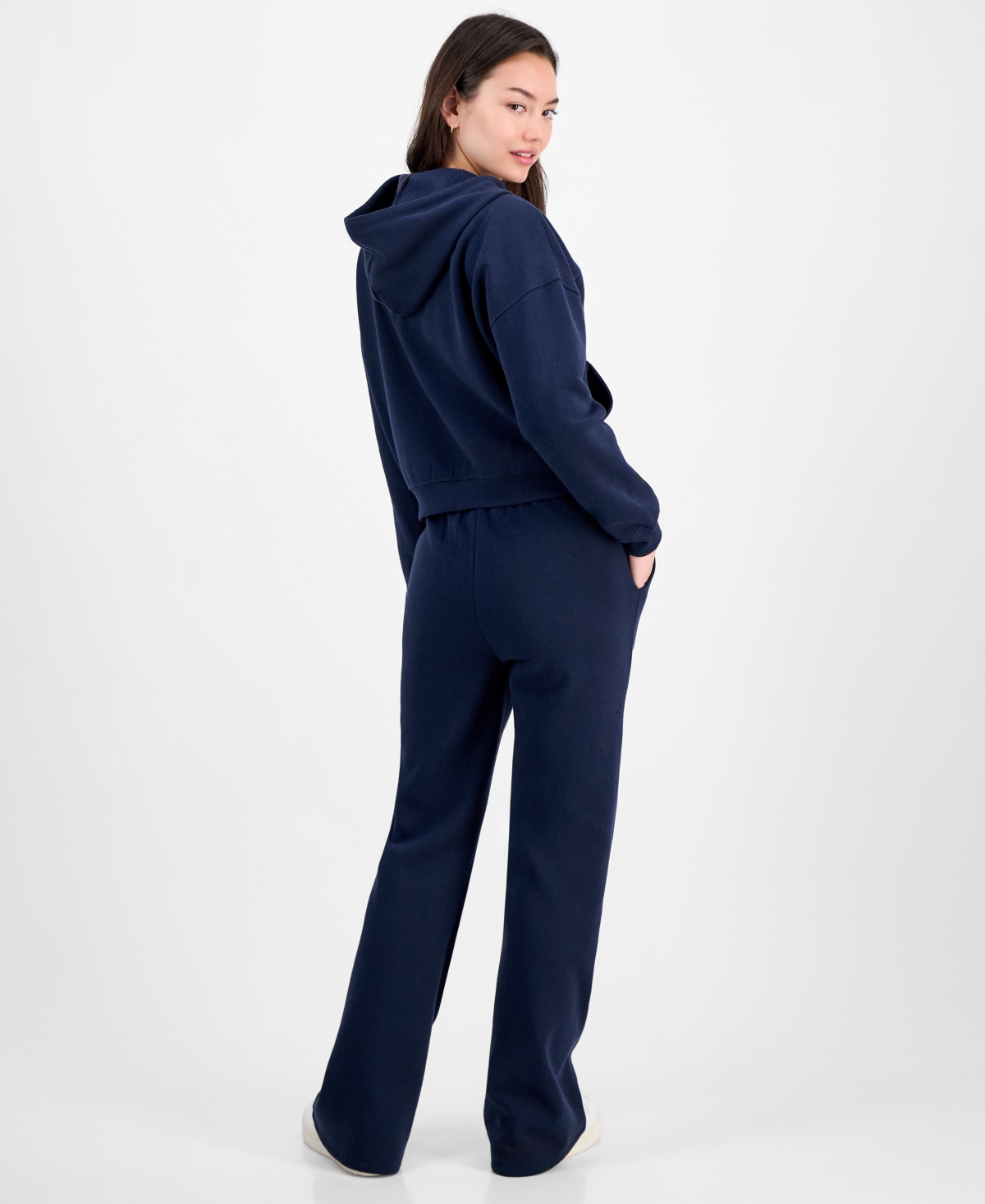 Planet Heart Juniors' Novelty Flare Fleece Sweatpants In Blue