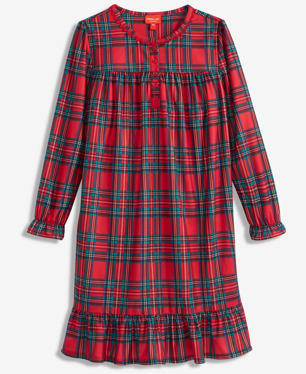 Holiday Lane Girls 2T-16 Brinkley Plaid Nightgown with Doll Dress, Macy's Exclusive