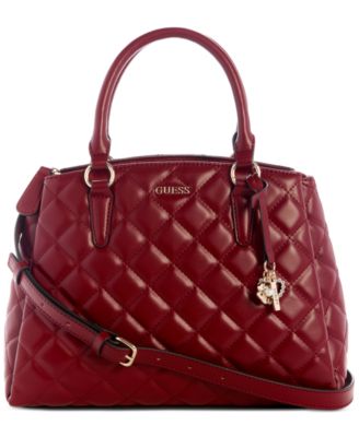 GUESS - Tinsley Medium Quilted Three Compartment Satchel