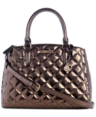 GUESS - Tinsley Medium Quilted Three Compartment Satchel