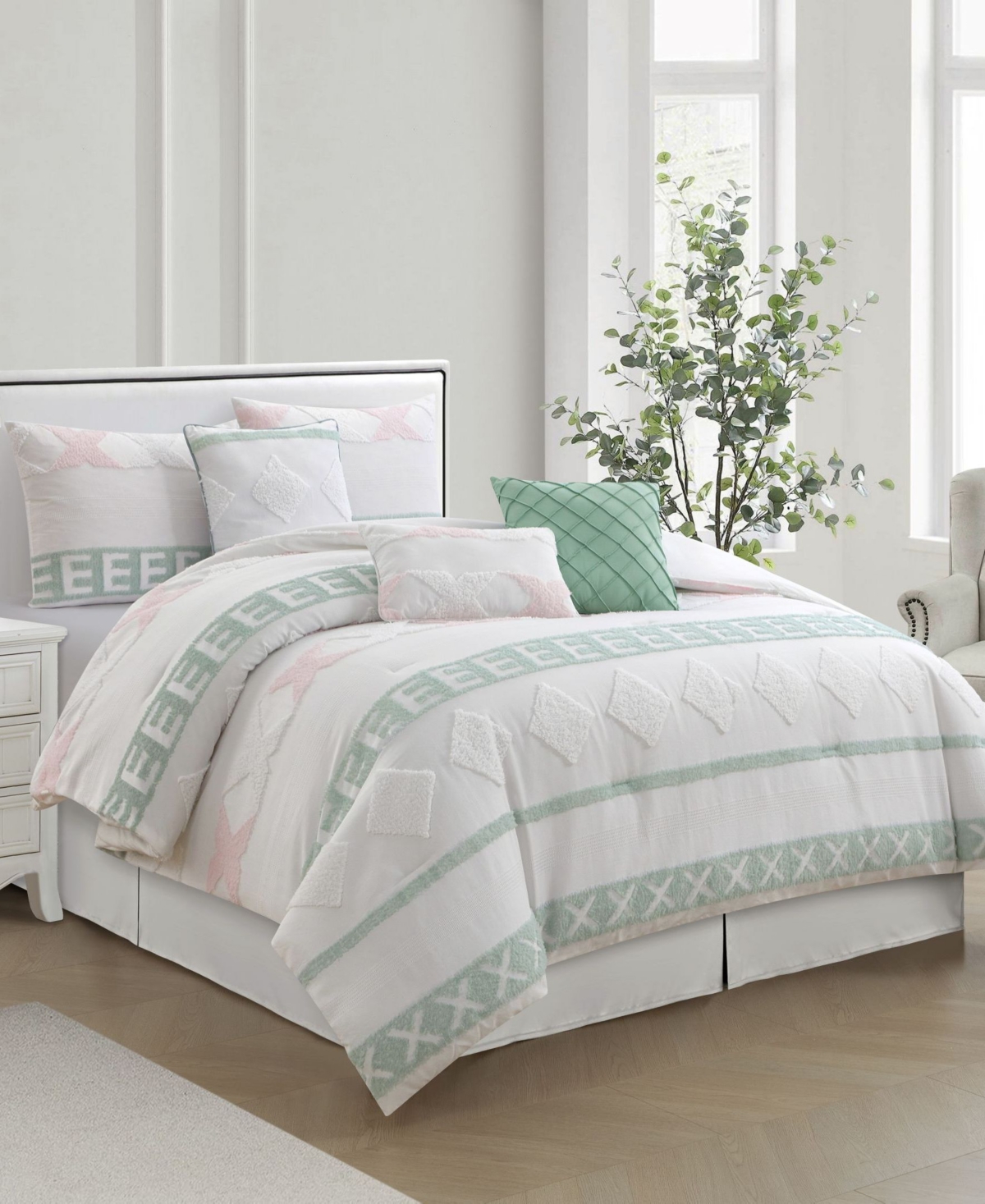 Stratford Park Genoa Geometric 7-pc. Comforter Set, California King In Multi