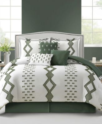 Sanissa Geometric 7-Pc. Comforter Set, Queen