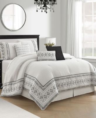 Galilea Geometric 7-Pc. Comforter Set, King