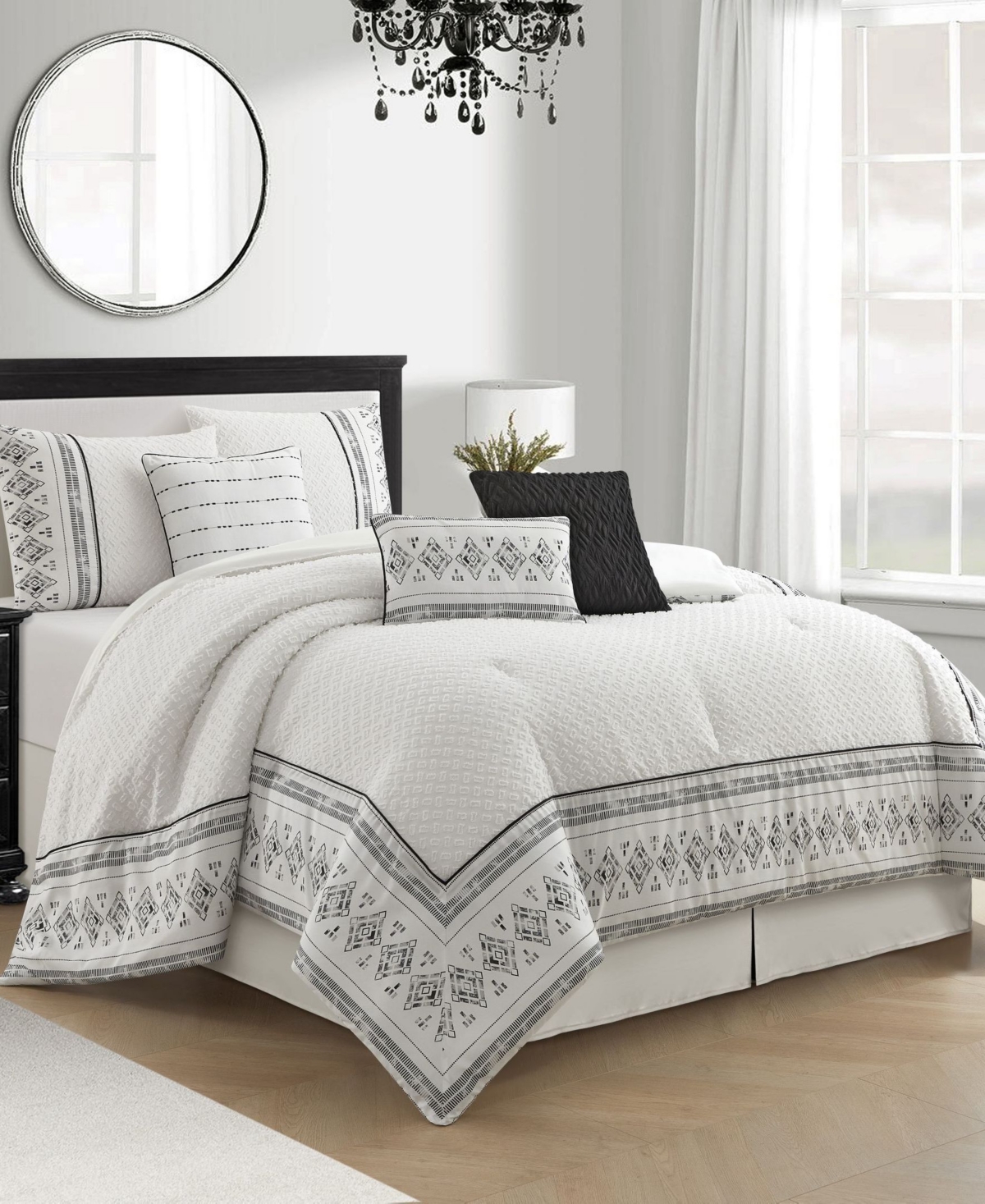 Stratford Park Galilea Geometric 7-pc. Comforter Set, King In Multi