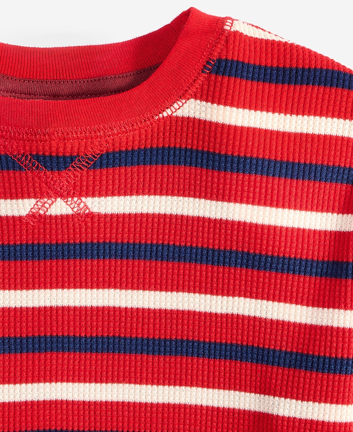 Epic Threads Toddler Boys Striped Crewneck Thermal Sweatshirt In Multi