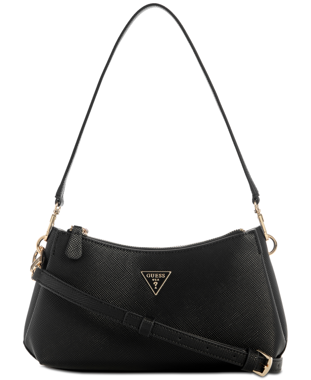 Guess Noelle Ii Small Three Compartment Crossbody In Black