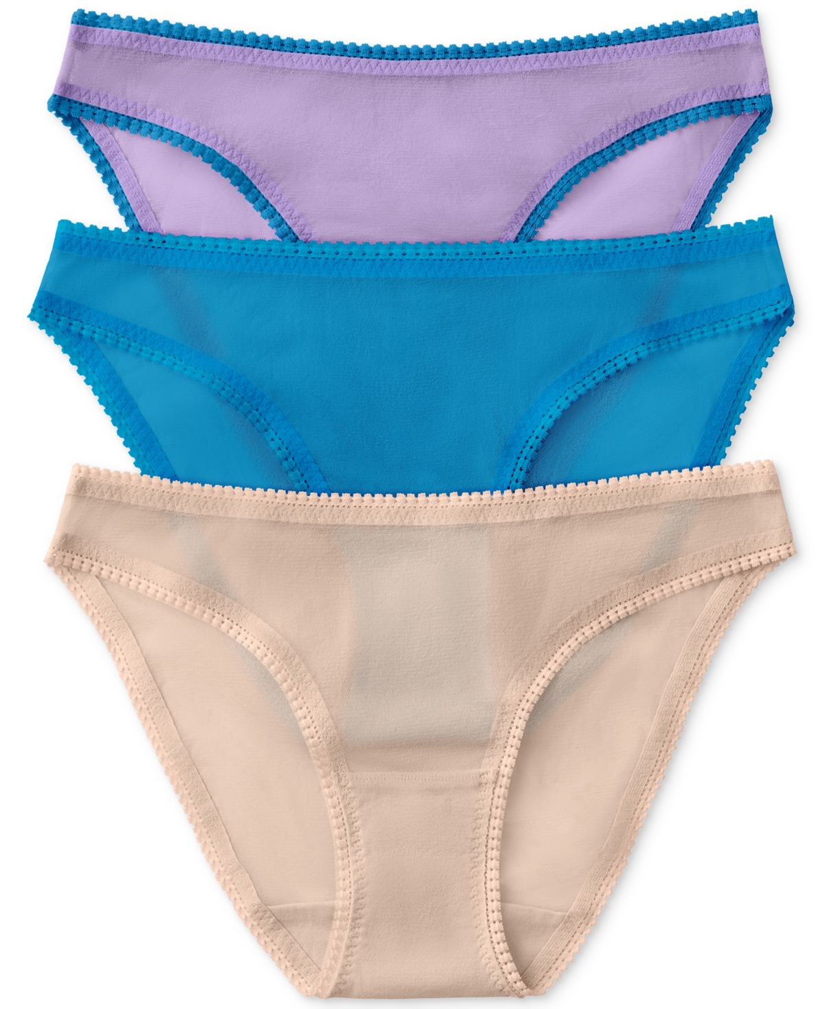 On Gossamer Mesh Hip Bikini Underwear 3 Pack 3202p3 In Multi