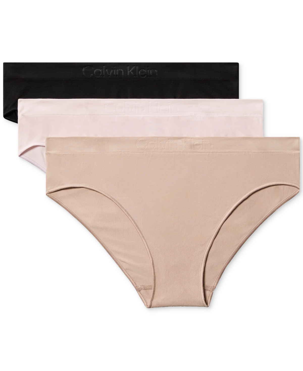 Calvin Klein Women's Bonded Flex 3-pack Mid Rise Bikini