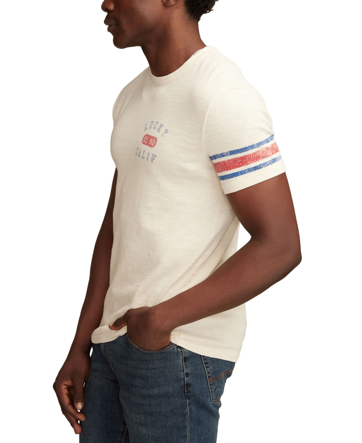 Lucky Brand Men's Athletic Short Sleeve Crewneck Logo Graphic T-shirt In Multi