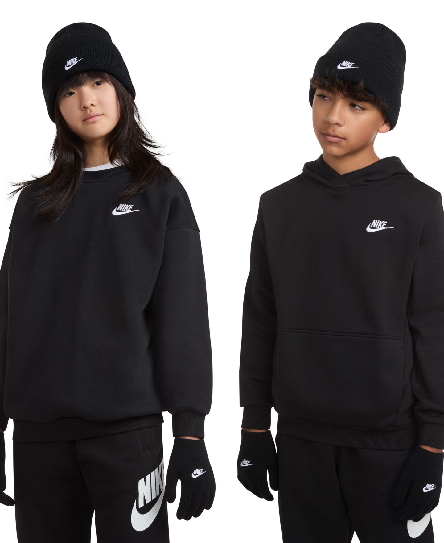 Комплекты Nike Club Beanie and Gloves, 2-Piece Set для мальчиков, цвет: Чёрный — фото 8