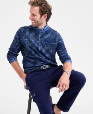Men's Glen Plaid Sweater, Macy's Exclusive