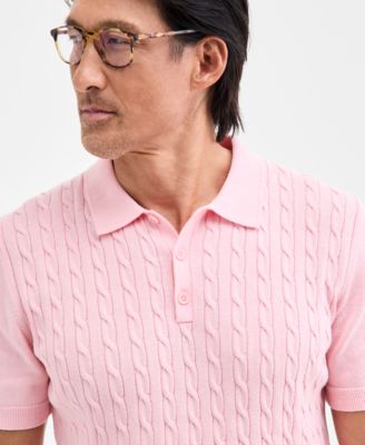 Men's Regular-Fit Sweater-Knit Polo Shirt, Created for Macy's 