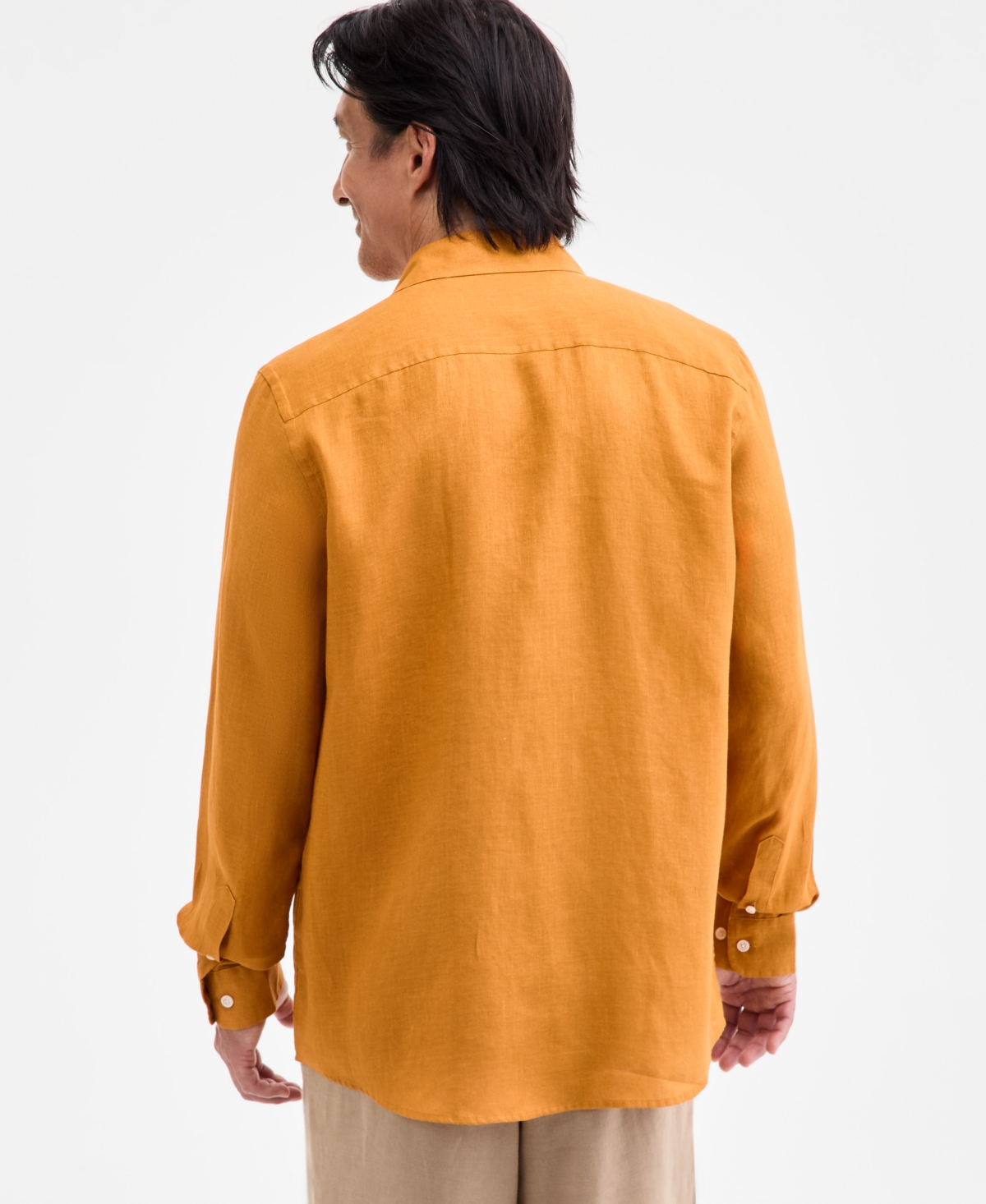 Club Room Men's 100% Linen Shirt, Created For Macy's In Multi