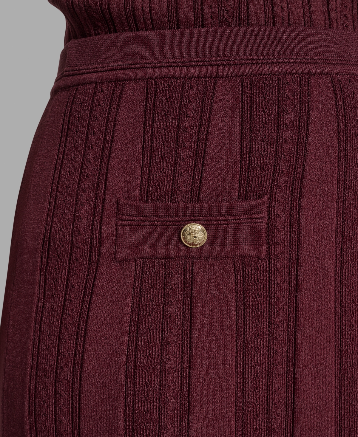 Bcbg Women's Textured-knit Mini Skirt In Burgundy