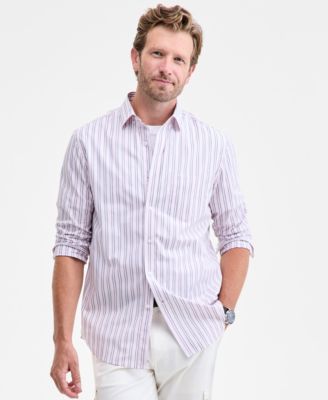 Club Room - Imus Long Sleeve Striped Button-Down Shirt