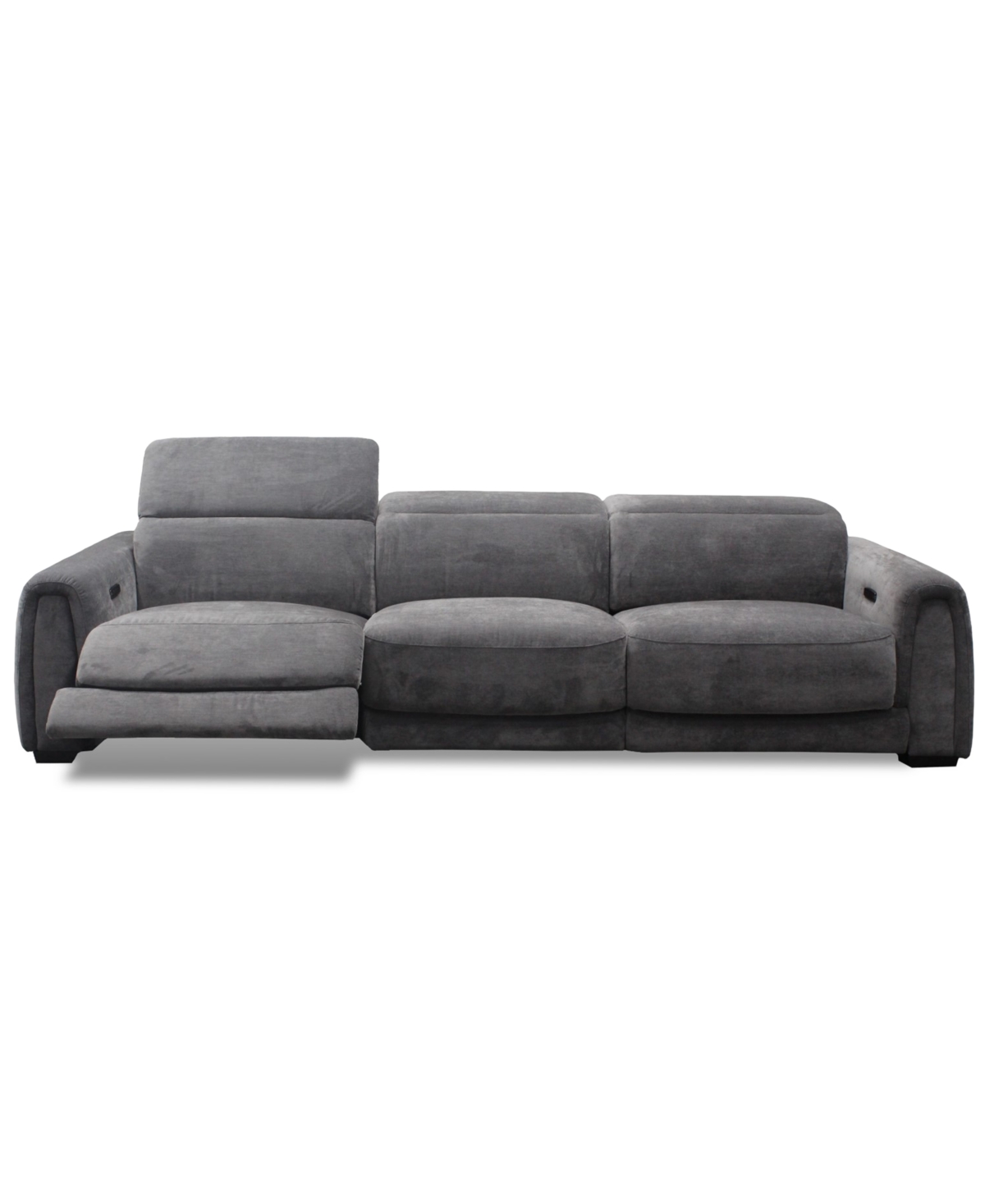 Macy's Brownell 3-pc.sofa Sectional With 2 Power Motion Chairs, Exclusively At  In Gray