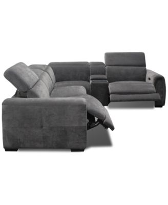 Brownell 5-Pc. L-Shape Sectional with 2 Power Motion Chairs & 1 Console, Exclusively at Macy's