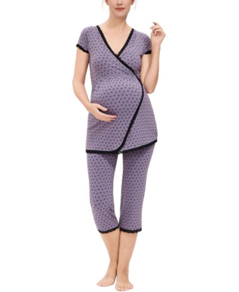Пижама для кормящих мам kimi + kai Luna, комплект из 2 предметов, цвет: Разноцветный