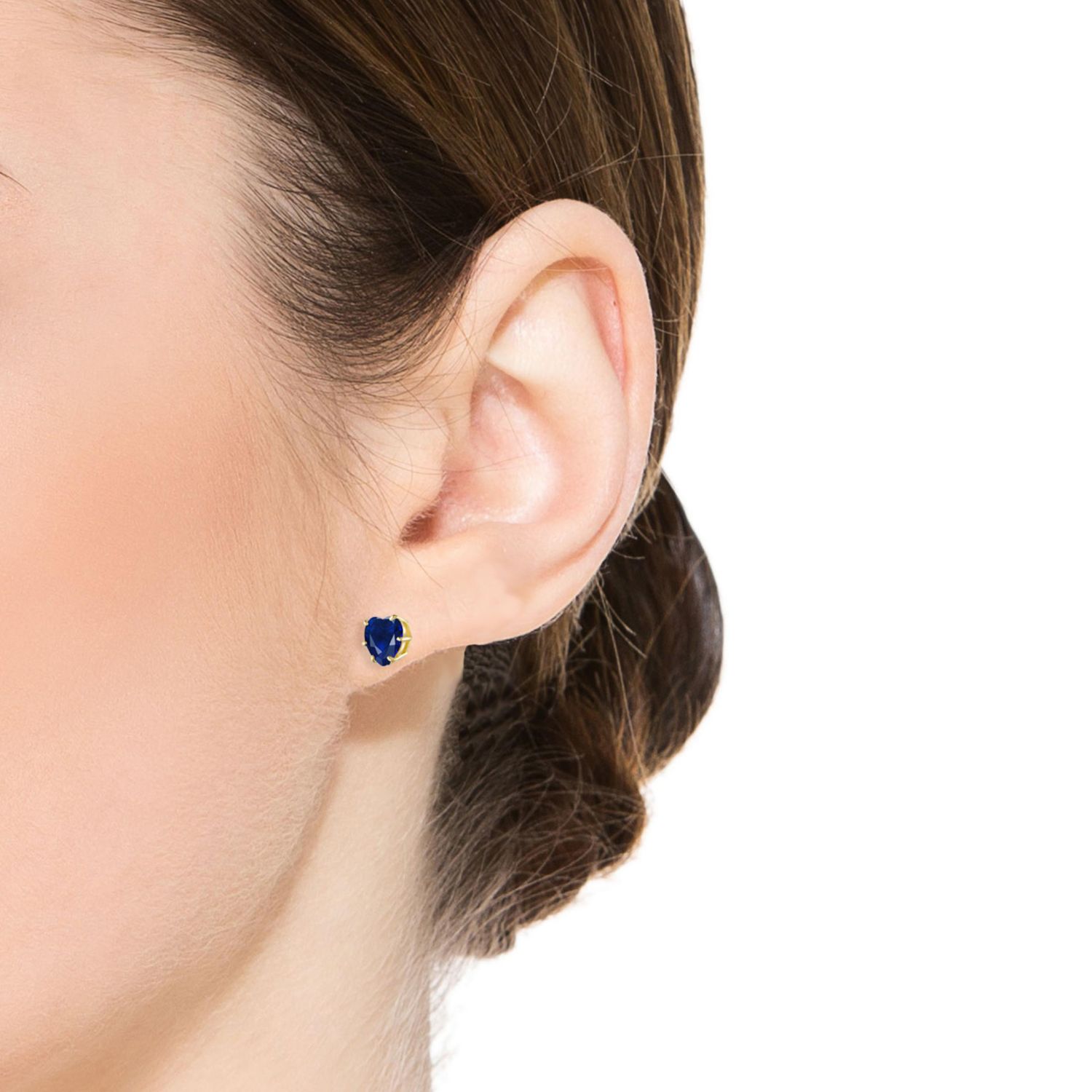 Charming Heart Cubic Zirconia 8MM Dainty Stud Earrings
